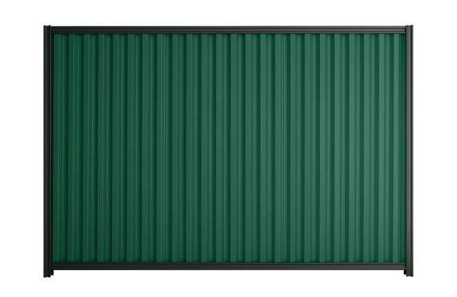 Good Neighbour Smartspan 2100mm High Fence Panel Sheet: Caulfield Green, Post/Track: Gun Metal Grey