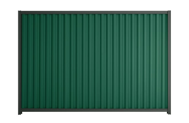 Good Neighbour Smartspan 2100mm High Fence Panel Sheet: Caulfield Green, Post/Track: Slate Grey