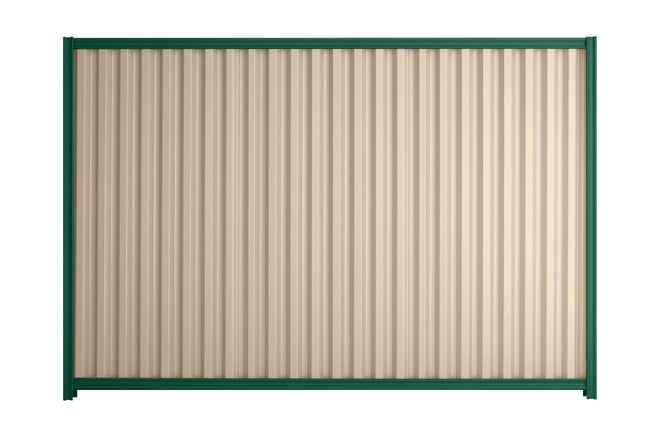 Good Neighbour Smartspan 2100mm High Fence Panel Sheet: Merino, Post/Track: Caulfield Green