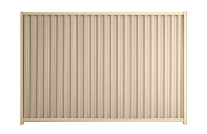 Good Neighbour Smartspan 2100mm High Fence Panel Sheet: Merino, Post/Track: Primrose