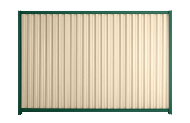 Good Neighbour Smartspan 2100mm High Fence Panel Sheet: Primrose, Post/Track: Caulfield Green