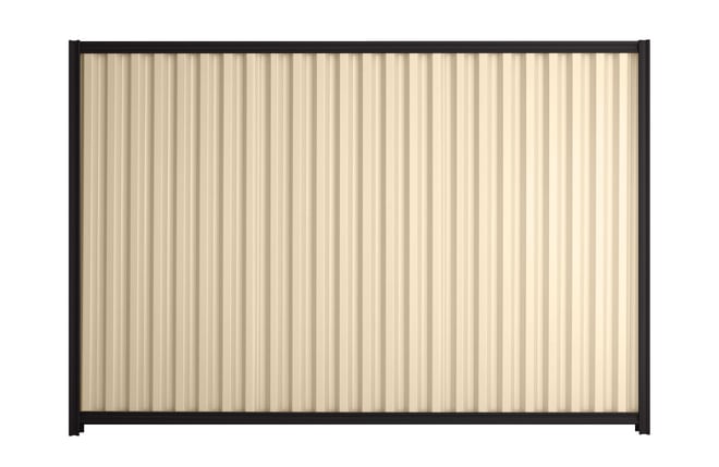 Good Neighbour Smartspan 2100mm High Fence Panel Sheet: Primrose, Post/Track: Ebony
