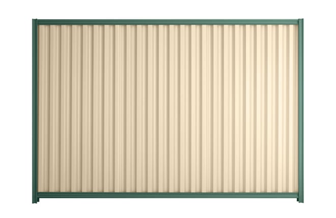 Good Neighbour Smartspan 2100mm High Fence Panel Sheet: Primrose, Post/Track: Rivergum