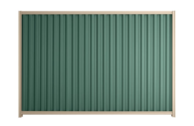Good Neighbour Smartspan 2100mm High Fence Panel Sheet: Rivergum, Post/Track: Merino
