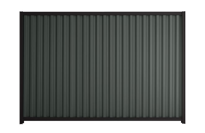 Good Neighbour Smartspan 2100mm High Fence Panel Sheet: Slate Grey, Post/Track: Ebony