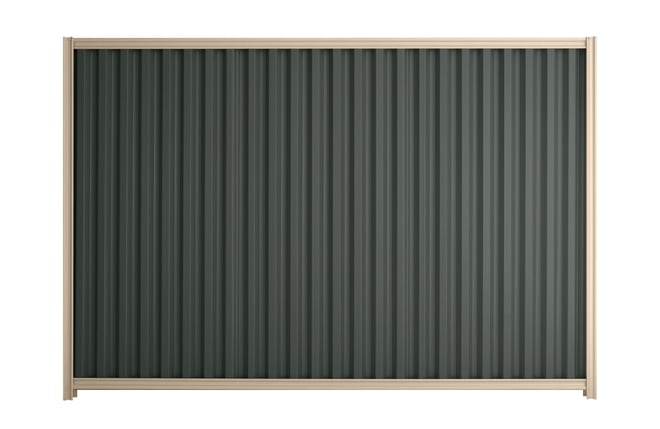 Good Neighbour Smartspan 2100mm High Fence Panel Sheet: Slate Grey, Post/Track: Merino