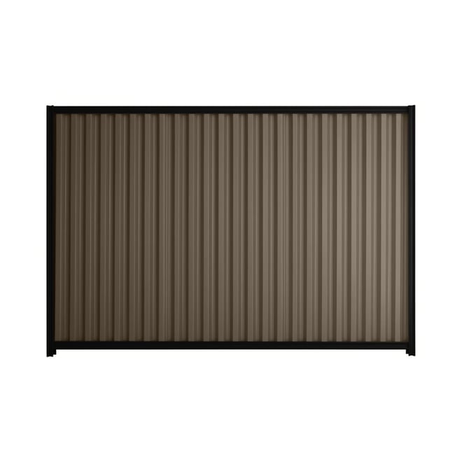Good Neighbour® Smartspan® 1800mm High Fence Panel Sheet: Banyan Brown Post/Track: Ebony