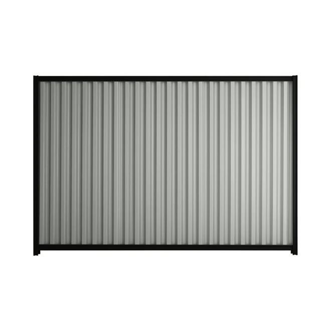 Good Neighbour® Smartspan® 1800mm High Fence Panel Sheet: Gull Grey Post/Track: Ebony