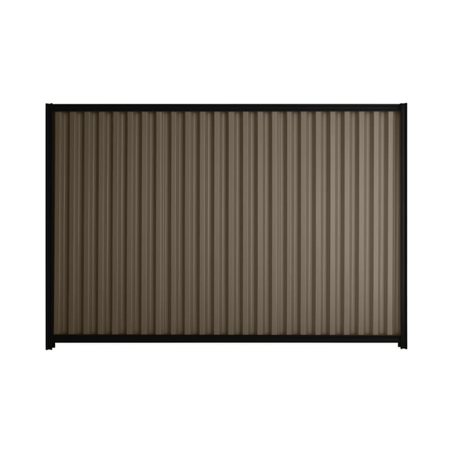 Good Neighbour® Smartspan® 2100mm High Fence Panel Sheet: Banyan Brown Post/Track: Ebony