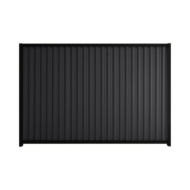 Good Neighbour® Smartspan® 2100mm High Fence Panel Sheet: Gun Metal Grey Post/Track: Ebony