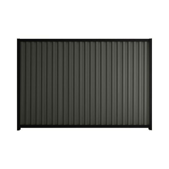 Good Neighbour® Smartspan® 2100mm High Fence Panel Sheet: Slate Grey Post/Track: Ebony
