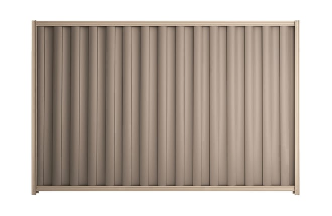 Good Neighbour Wavelok 1200mm High Fence Panel Sheet: Biege, Post/Track: Merino