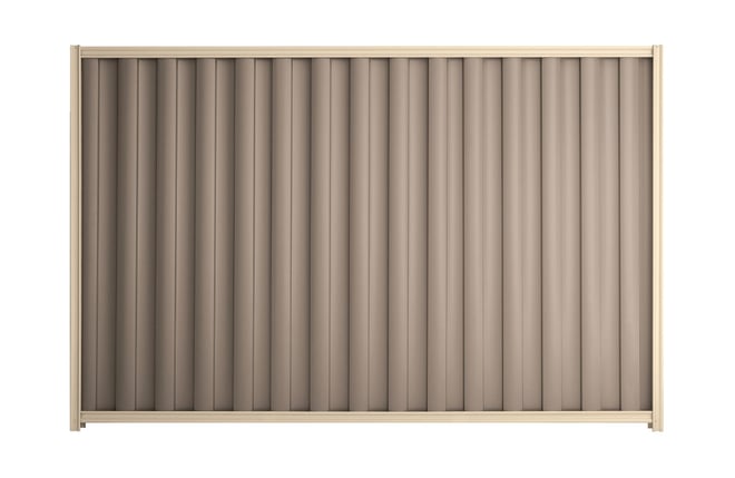 Good Neighbour Wavelok 1200mm High Fence Panel Sheet: Biege, Post/Track: Primrose