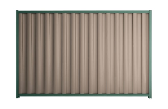 Good Neighbour Wavelok 1200mm High Fence Panel Sheet: Biege, Post/Track: Rivergum