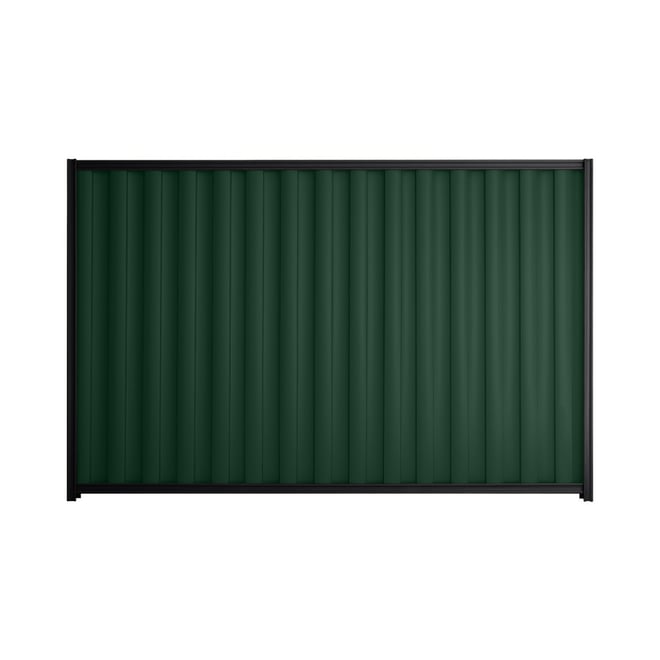 Good Neighbour® Wavelok® 1200mm High Fence Panel Sheet: Caulfield Green Post/Track: Gun Metal Grey