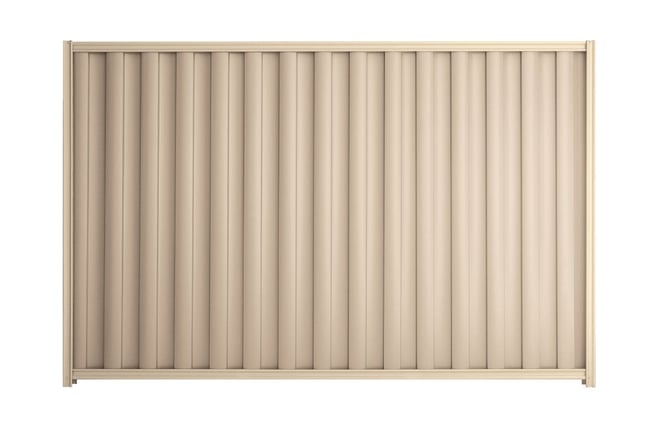 Good Neighbour Wavelok 1500mm High Fence Panel Sheet: Merino, Post/Track: Primrose