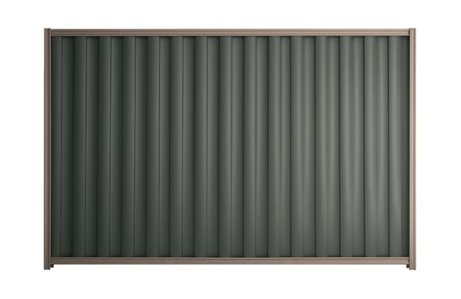 Good Neighbour Wavelok 1500mm High Fence Panel Sheet: Slate Grey, Post/Track: Beige