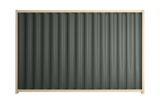 Good Neighbour Wavelok 1500mm High Fence Panel Sheet: Slate Grey, Post/Track: Primrose