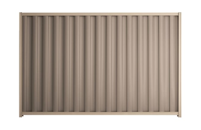 Good Neighbour Wavelok 1800mm High Fence Panel Sheet: Beige, Post/Track: Merino