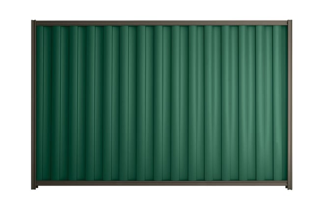 Good Neighbour Wavelok 1800mm High Fence Panel Sheet: Caulfield Green, Post/Track: Ironbark