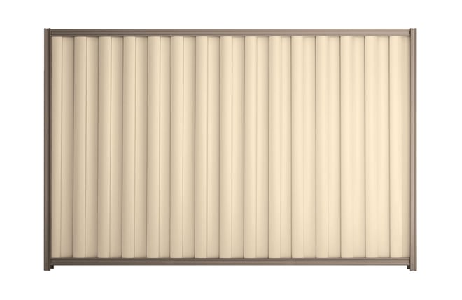 Good Neighbour Wavelok 1800mm High Fence Panel Sheet: Primrose, Post/Track: Beige