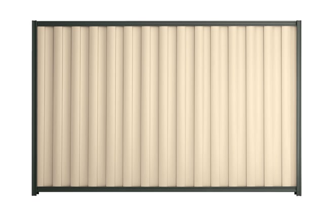 Good Neighbour Wavelok 1800mm High Fence Panel Sheet: Primrose, Post/Track: Slate Grey