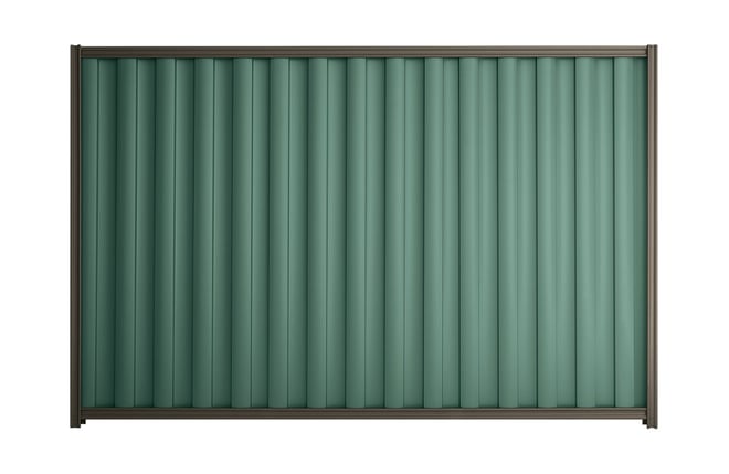 Good Neighbour Wavelok 1800mm High Fence Panel Sheet: Rivergum, Post/Track: Ironbark