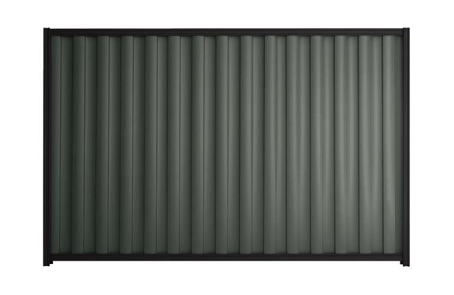 Good Neighbour Wavelok 1800mm High Fence Panel Sheet: Slate Grey, Post/Track: Ebony