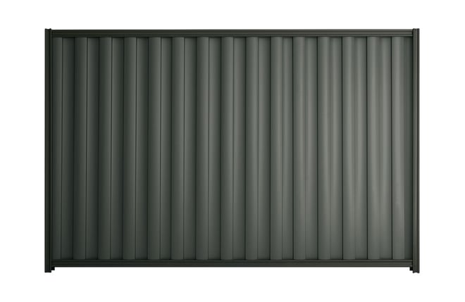 Good Neighbour Wavelok 1800mm High Fence Panel Sheet: Slate Grey, Post/Track: Gun Metal Grey