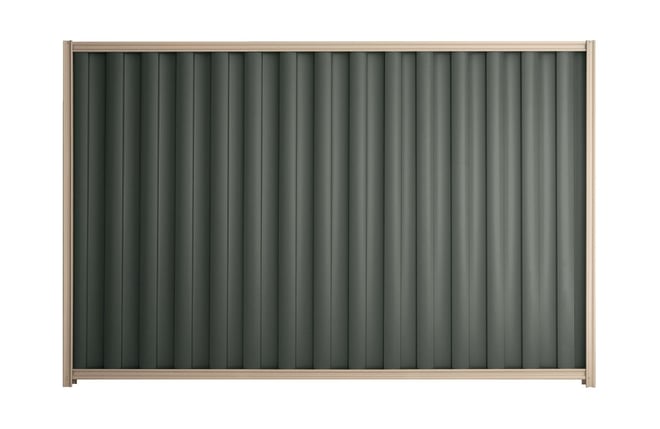 Good Neighbour Wavelok 1800mm High Fence Panel Sheet: Slate Grey, Post/Track: Merino