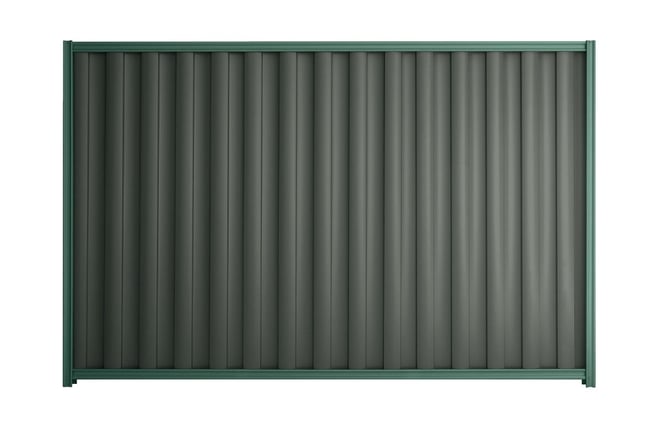 Good Neighbour Wavelok 1800mm High Fence Panel Sheet: Slate Grey, Post/Track: Rivergum