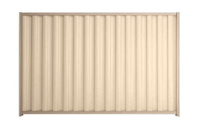 Good Neighbour Wavelok 2100mm High Fence Panel Sheet: Primrose, Post/Track: Merino