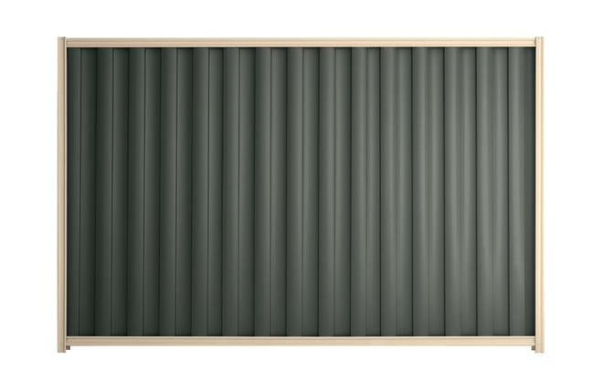 Good Neighbour Wavelok 2100mm High Fence Panel Sheet: Slate Grey, Post/Track: Primrose