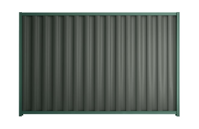 Good Neighbour Wavelok 2100mm High Fence Panel Sheet: Slate Grey, Post/Track: Rivergum