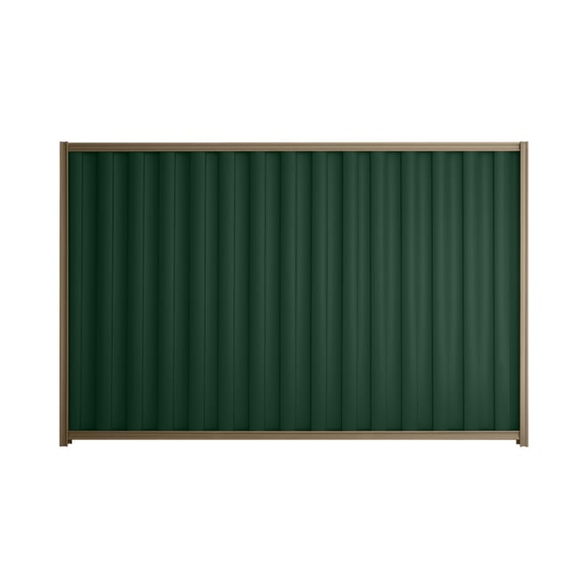 Good Neighbour® Wavelok® 900mm High Fence Panel Sheet: Caulfield Green Post/Track: Beige