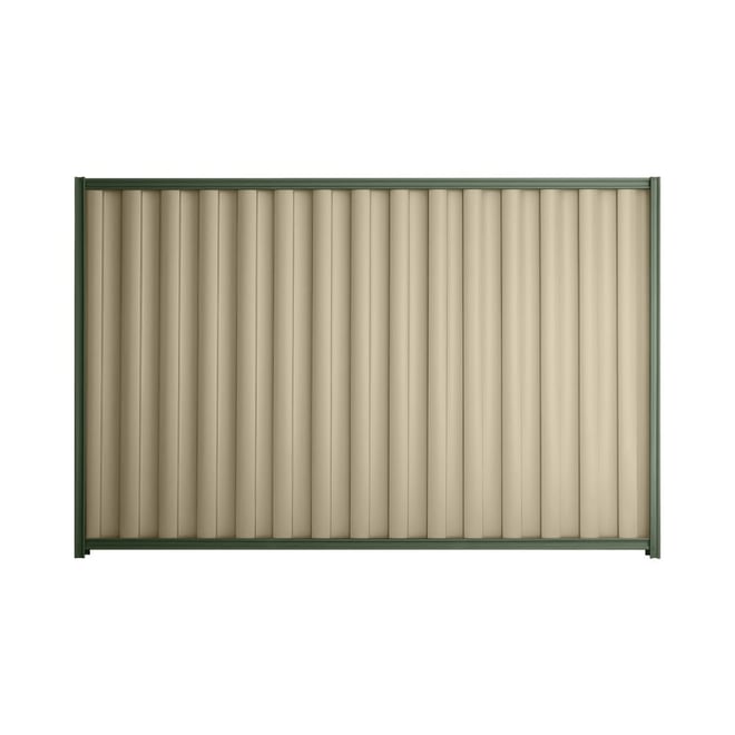 Good Neighbour® Wavelok® 900mm High Fence Panel Sheet: Merino Post/Track: Rivergum