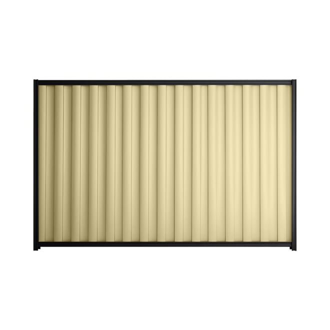 Good Neighbour® Wavelok® 900mm High Fence Panel Sheet: Primrose Post/Track: Gun Metal Grey
