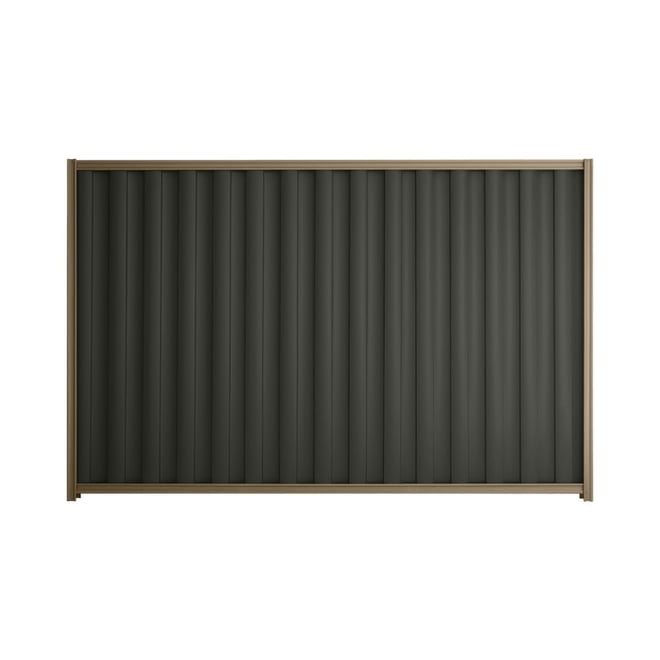 Good Neighbour® Wavelok® 900mm High Fence Panel Sheet: Slate Grey Post/Track: Beige