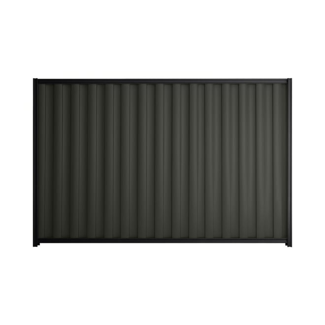 Good Neighbour® Wavelok® 900mm High Fence Panel Sheet: Slate Grey Post/Track: Gun Metal Grey