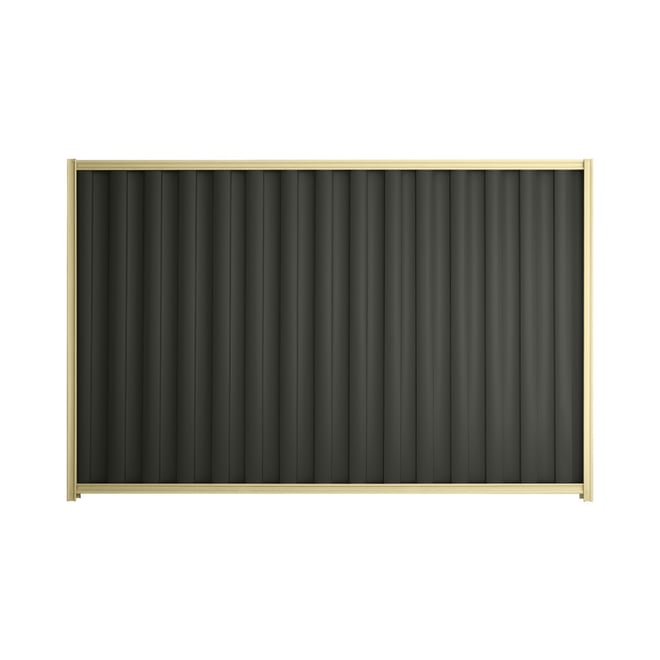 Good Neighbour® Wavelok® 900mm High Fence Panel Sheet: Slate Grey Post/Track: Primrose