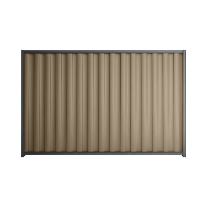 Good Neighbour® Wavelok® 1200mm High Fence Panel Sheet: Beige Post/Track: Granite