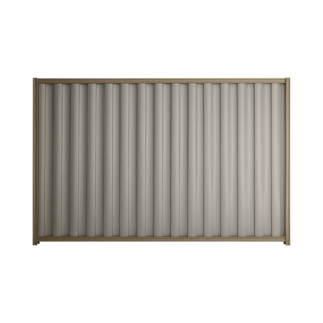 Good Neighbour® Wavelok® 1200mm High Fence Panel Sheet: Birch Post/Track: Beige