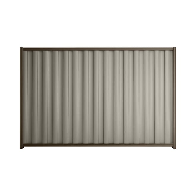 Good Neighbour® Wavelok® 1200mm High Fence Panel Sheet: Birch Post/Track: Banyan Brown