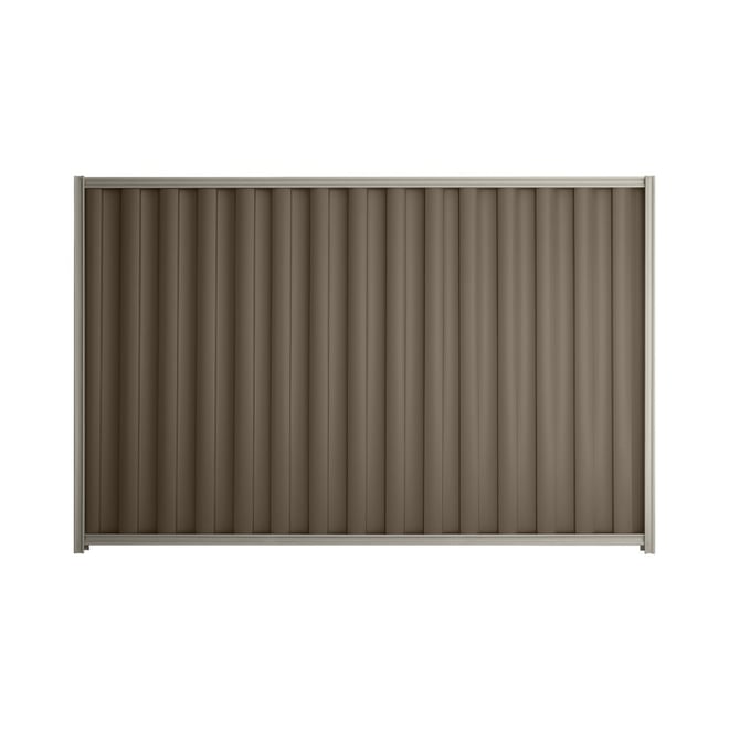 Good Neighbour® Wavelok® 1200mm High Fence Panel Sheet: Banyan Brown Post/Track: Birch