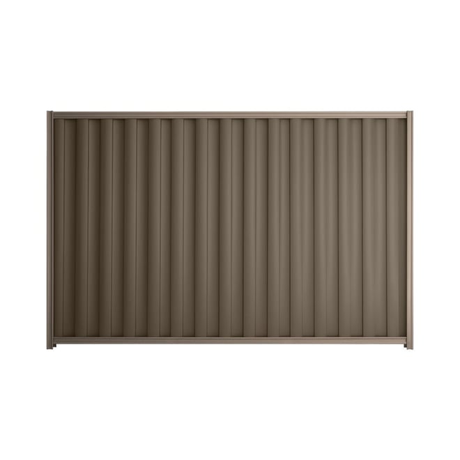 Good Neighbour® Wavelok® 1200mm High Fence Panel Sheet: Banyan Brown Post/Track: Marsh