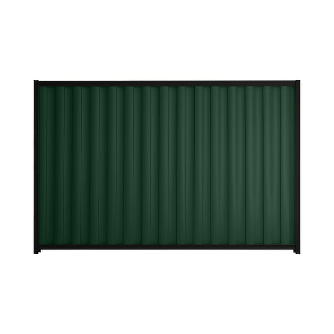 Good Neighbour® Wavelok® 1200mm High Fence Panel Sheet: Caulfield Green Post/Track: Ebony