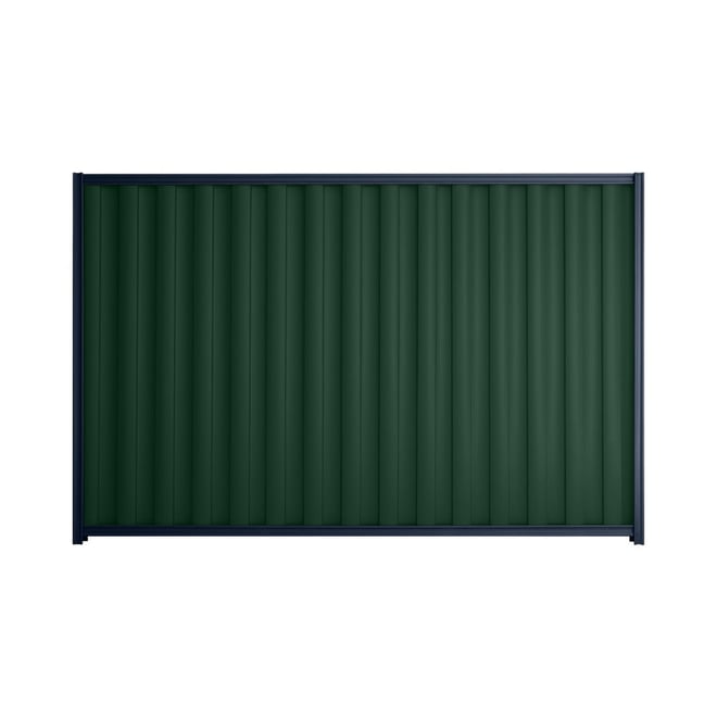 Good Neighbour® Wavelok® 1200mm High Fence Panel Sheet: Caulfield Green Post/Track: Mountain Blue