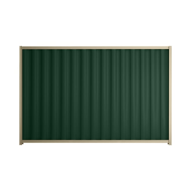 Good Neighbour® Wavelok® 1200mm High Fence Panel Sheet: Caulfield Green Post/Track: Merino