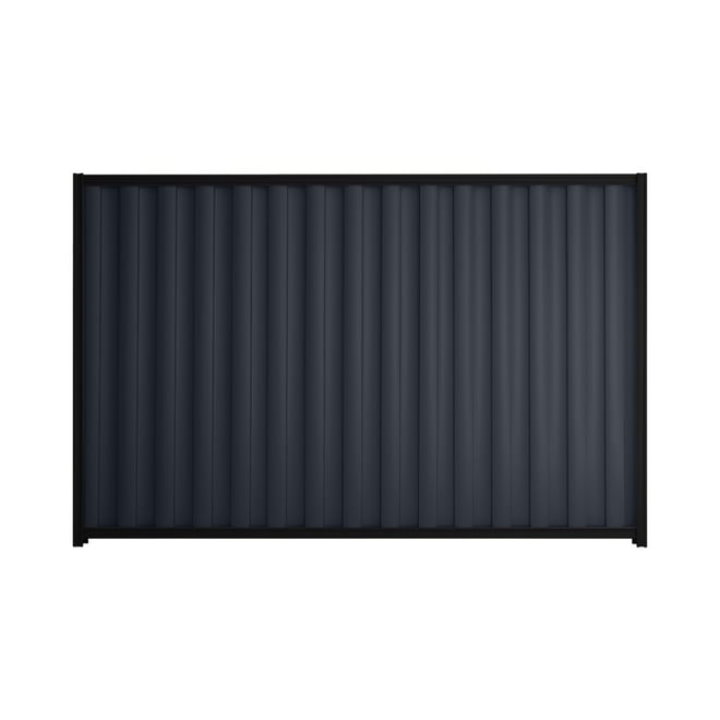 Good Neighbour® Wavelok® 1200mm High Fence Panel Sheet: Dark Stone Post/Track: Ebony