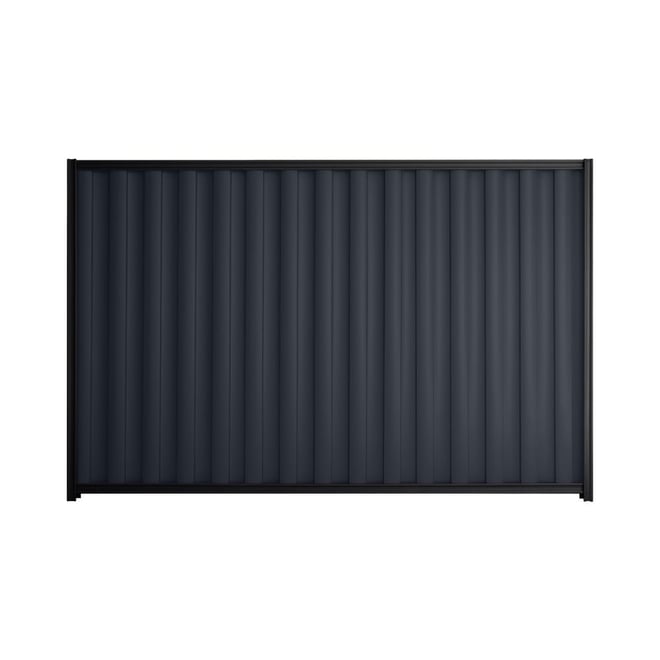 Good Neighbour® Wavelok® 1200mm High Fence Panel Sheet: Dark Stone Post/Track: Gun Metal Grey
